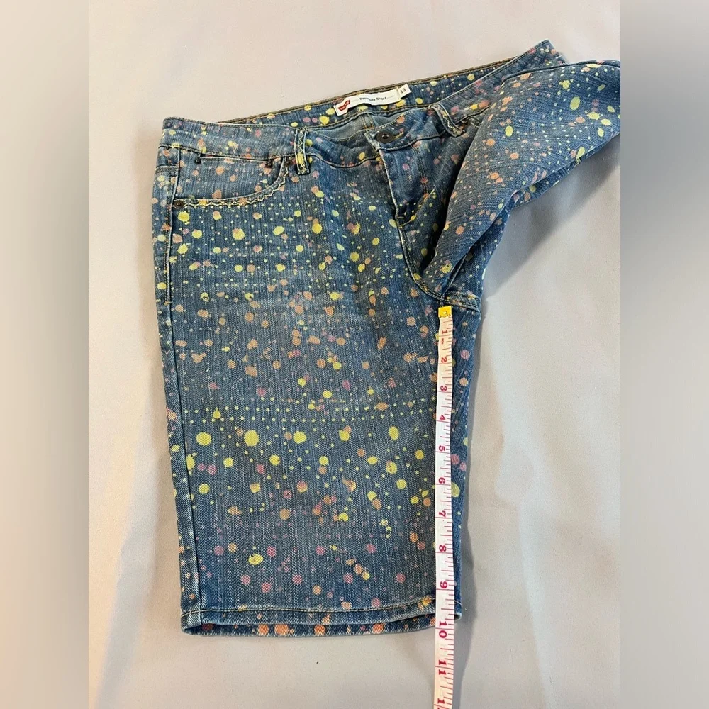 Levis Paint Splatter‎ Bermuda Shorts Indigo Traveler Size 13
